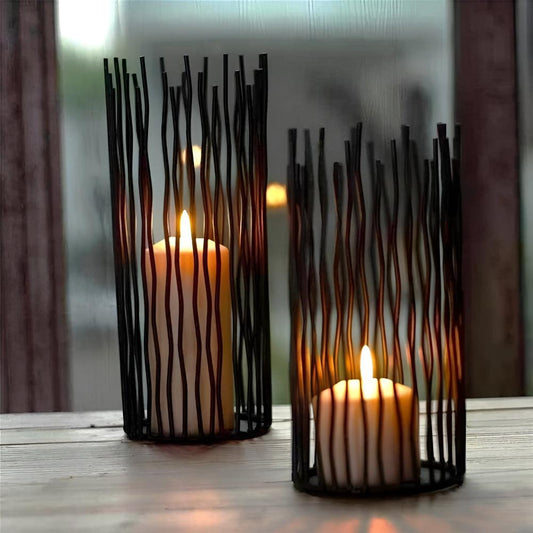 Black Iron Desk Candle Holder
