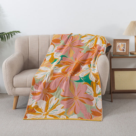Cotton Gauze Bath Towel | Floral, Breathable