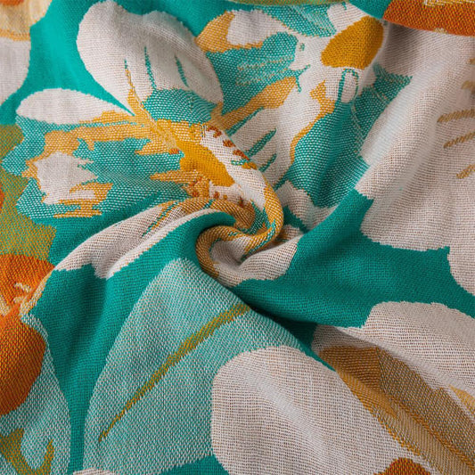 Cotton Gauze Bath Towel | Floral, Softens Over Time