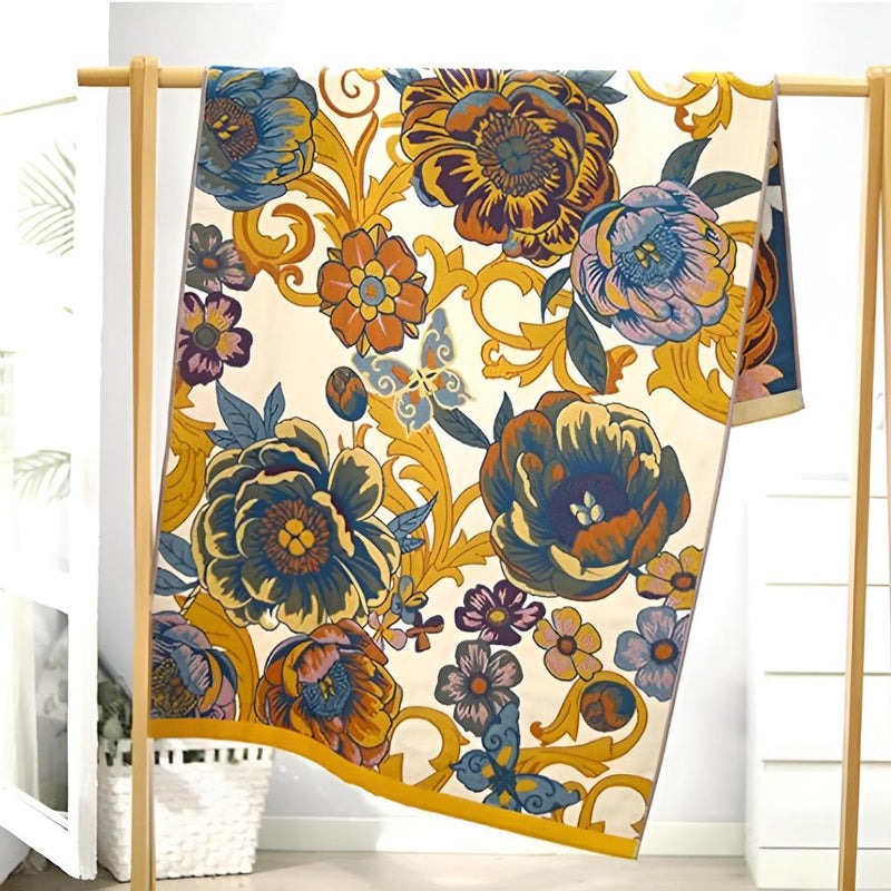 Reversible Cotton Bath Towel | Blooming Floral