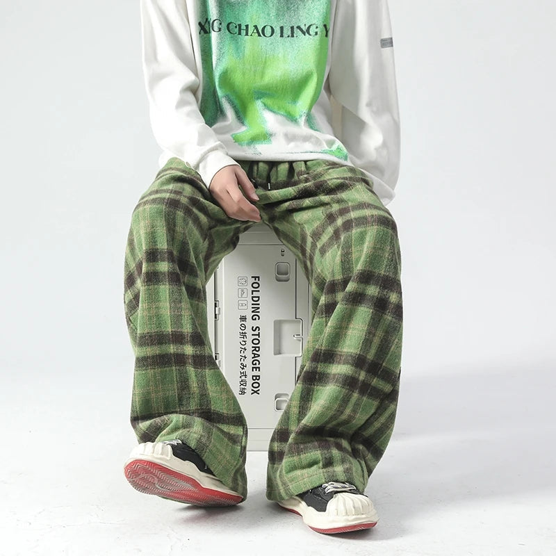 Nora Women's Plaid Joggers | Black, Green