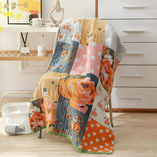 Cotton Bath Towel | Rose Print, Summer-Weight