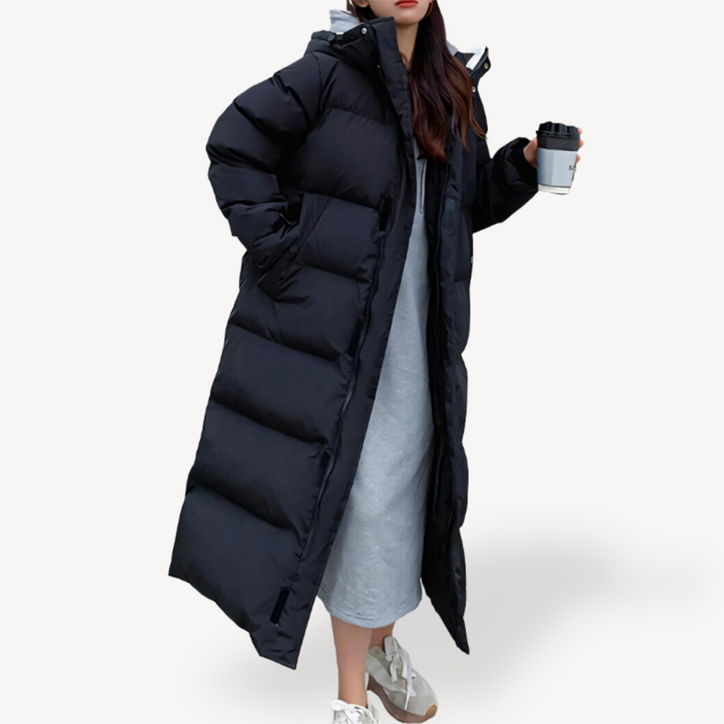 Rowan Women's Oversized Puffer Jacket | Black, White