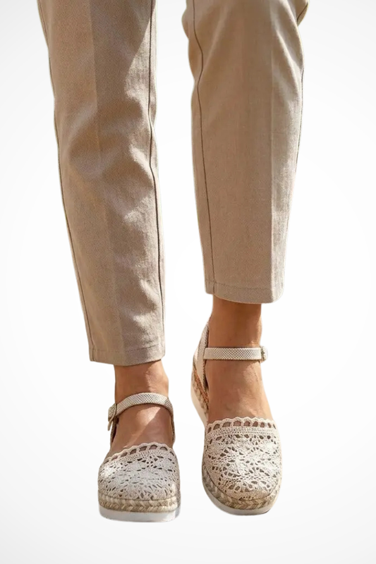 Edith Women's Crochet Espadrilles - styled view