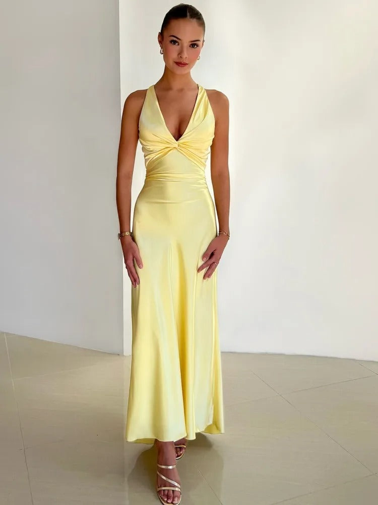Astrid Women's Maxi Dress - fabric and finish detail