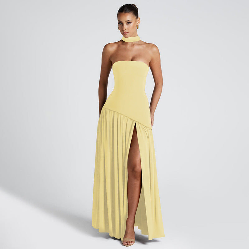Winona Women's Asymmetric Maxi Dress - flat lay