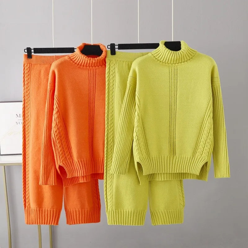 Mira Women's Cable Knit Two-piece Set - front view