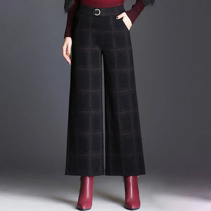 Kaia Women's Plaid Trousers - front view