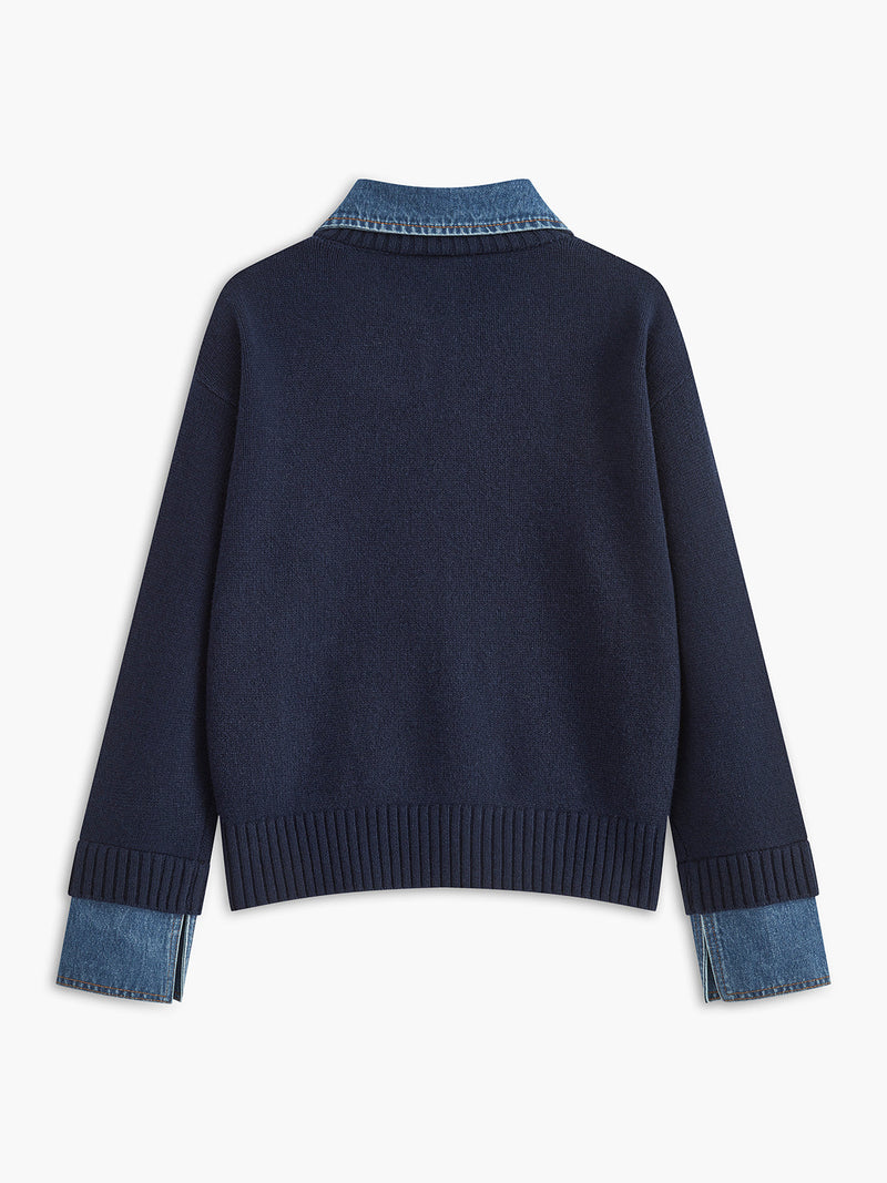 Iris Women's Sweater - fabric and finish detail