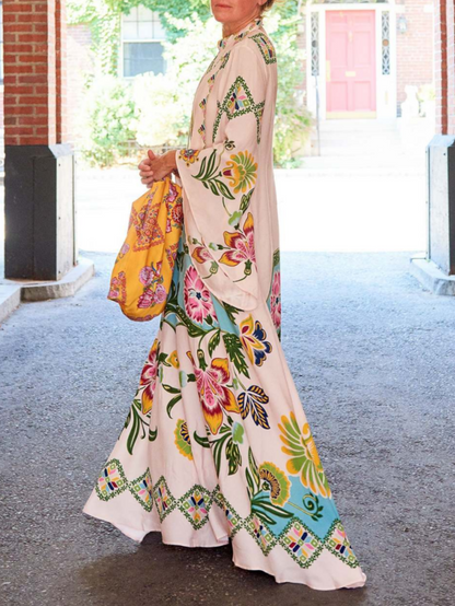 Maya Women's Floral Maxi Dress - close-up detail
