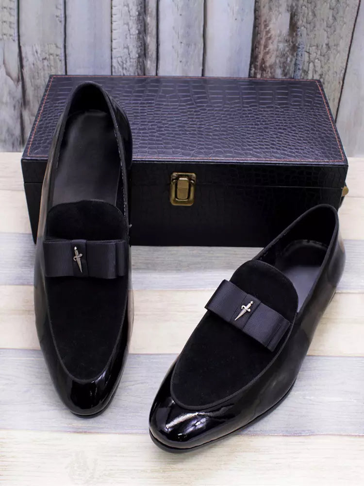 Isaac Men's Suede Loafers - fabric and finish detail