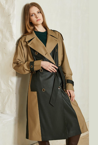 Nell Women's Adjustable Trench Coat - styled view