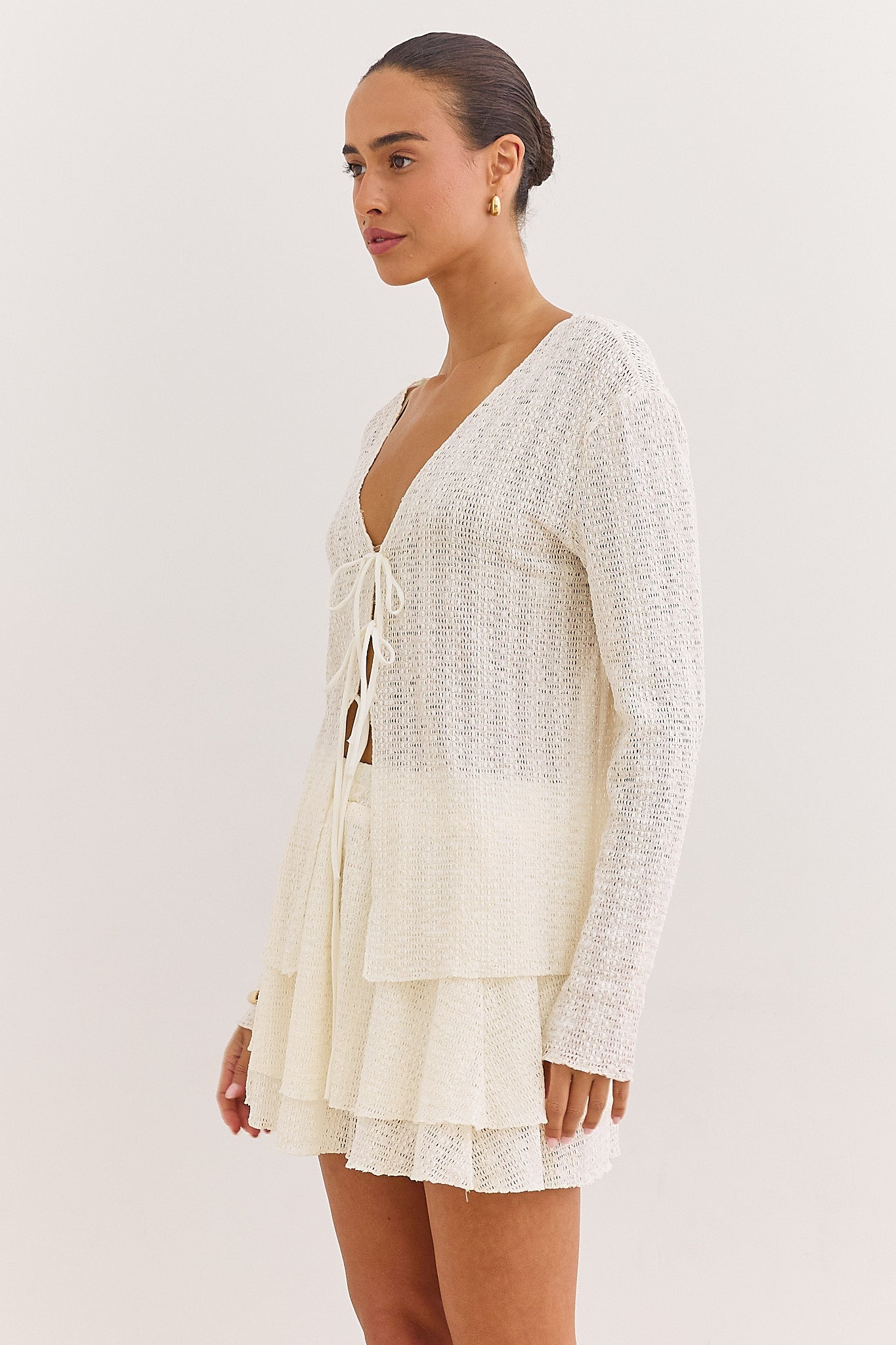 Astrid Women's Cardigan - fabric and finish detail