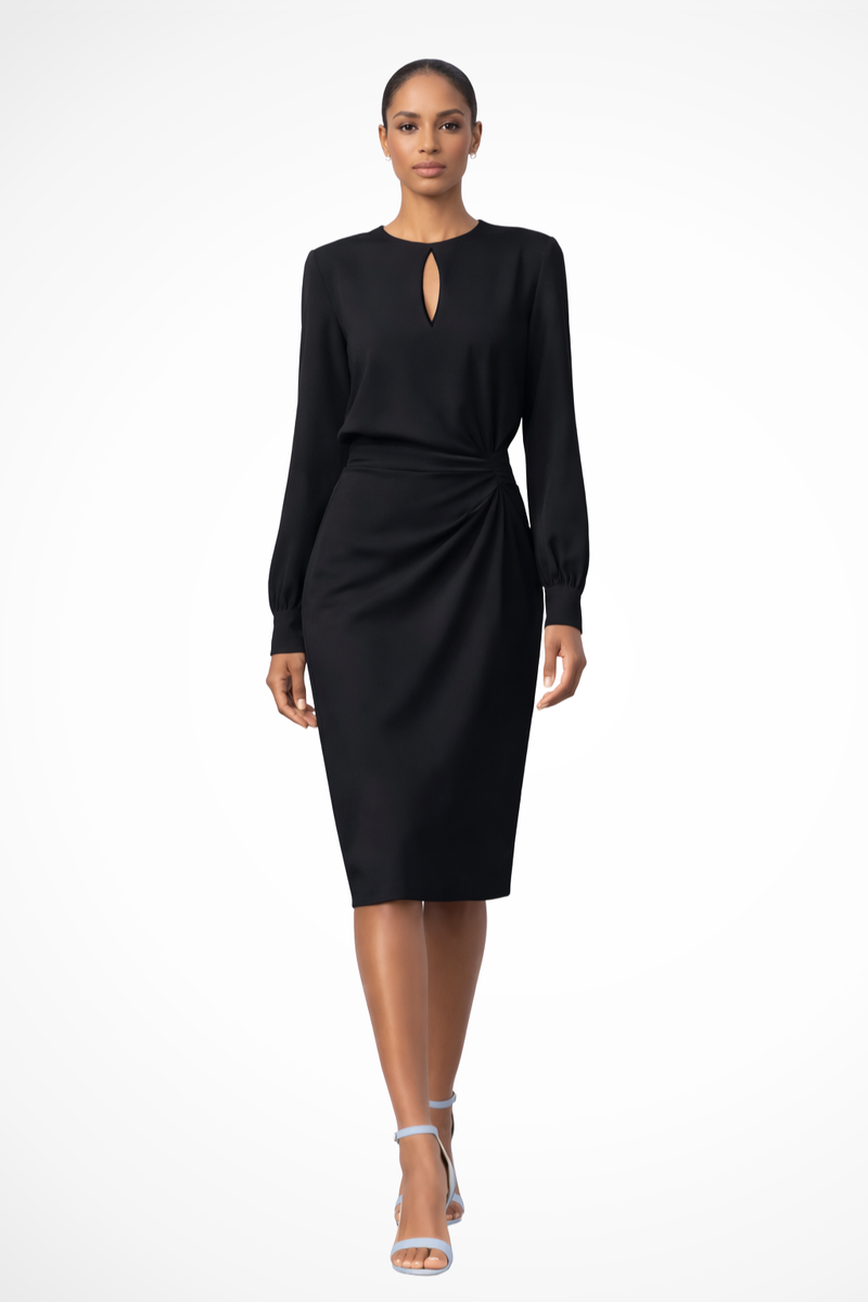Faye Women's Midi Dress | Cutout, Draped