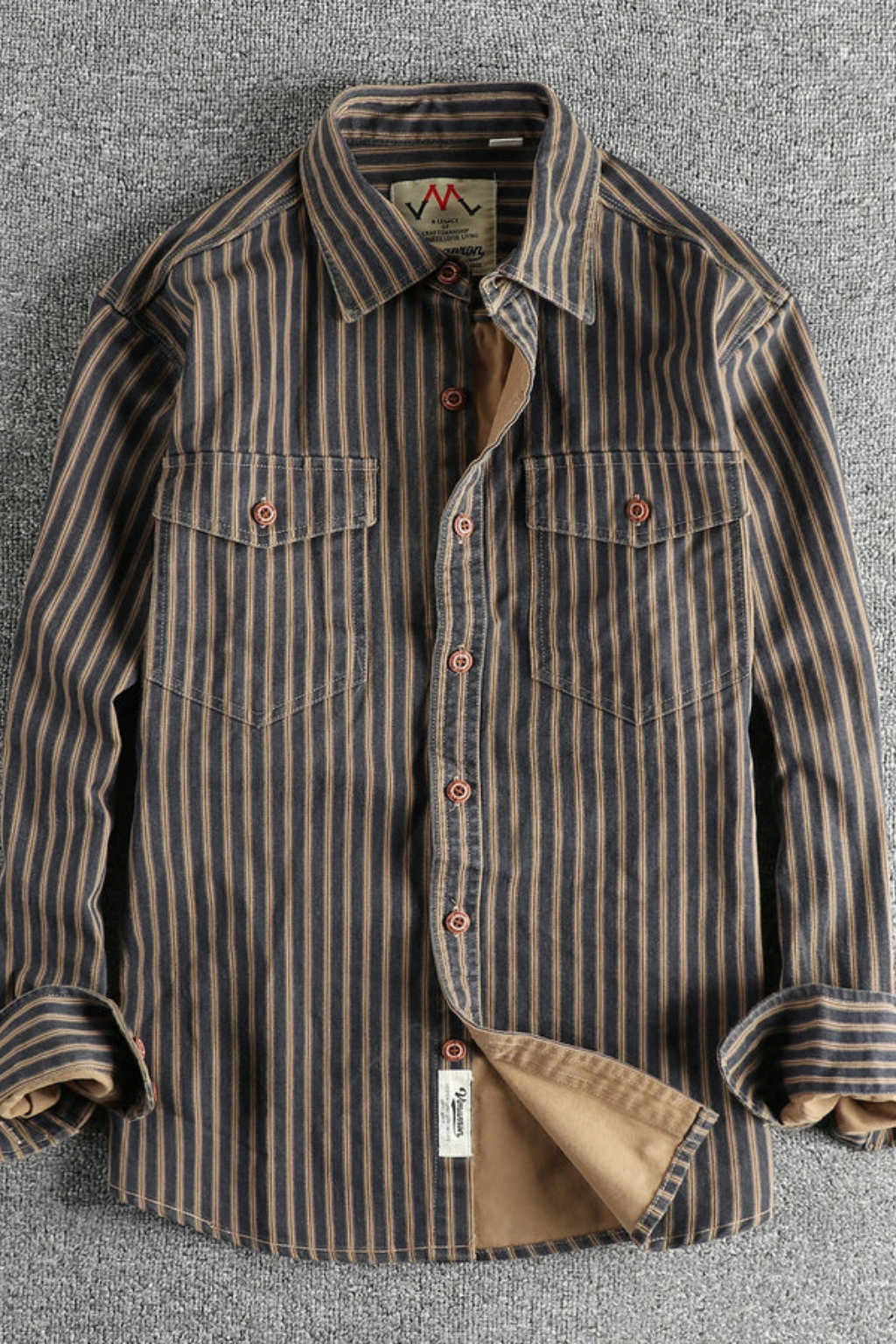 Griffin Men's Striped Blouse - full-length view