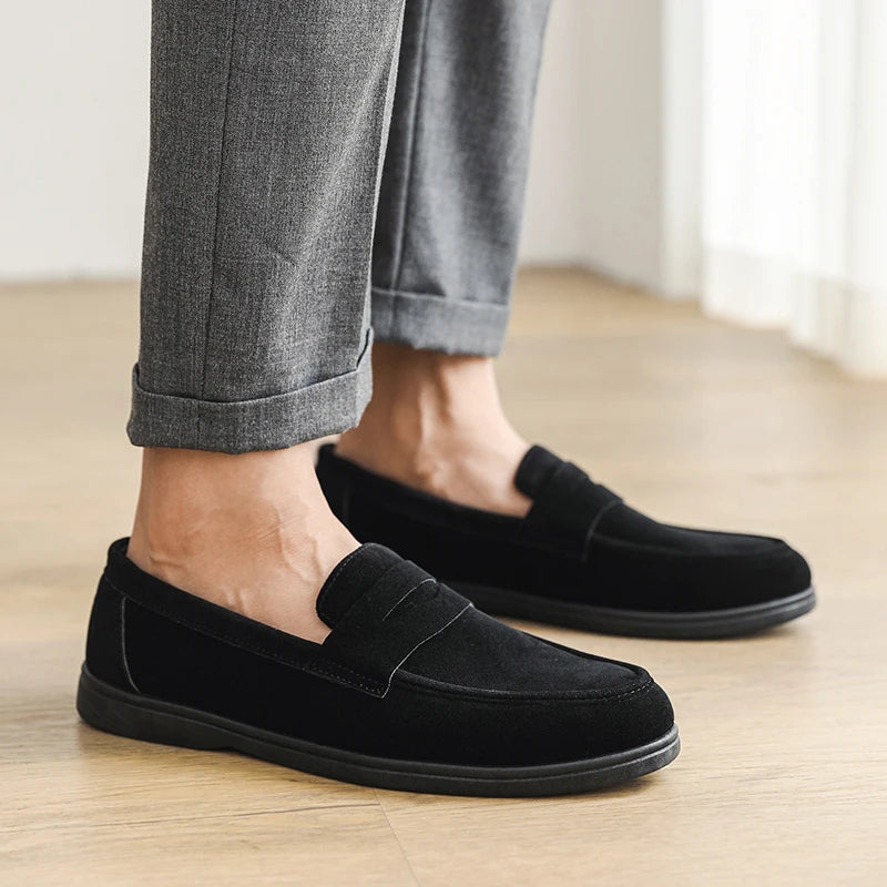 Odette Women's Suede Loafers - full-length view