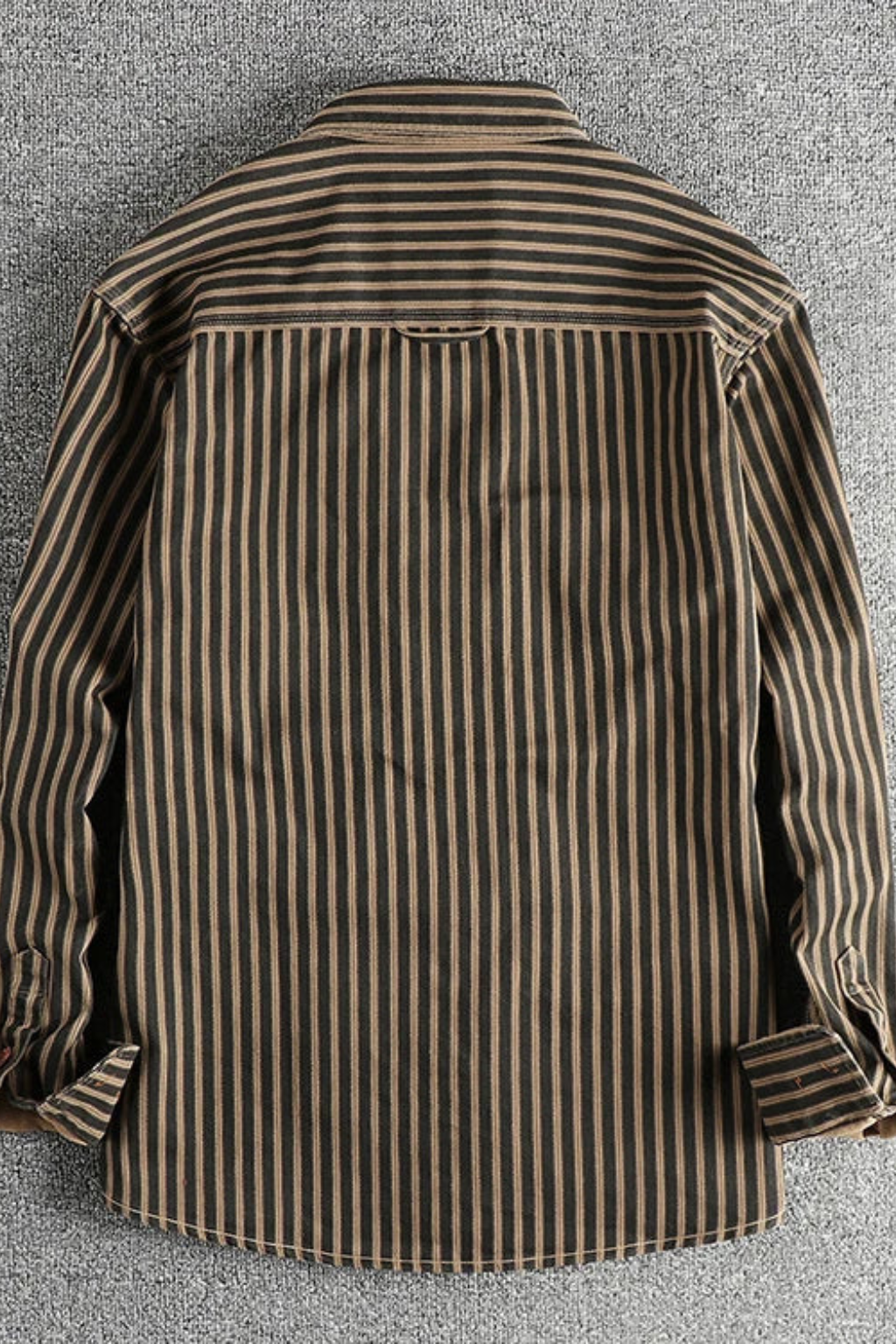 Griffin Men's Striped Blouse - fabric and finish detail