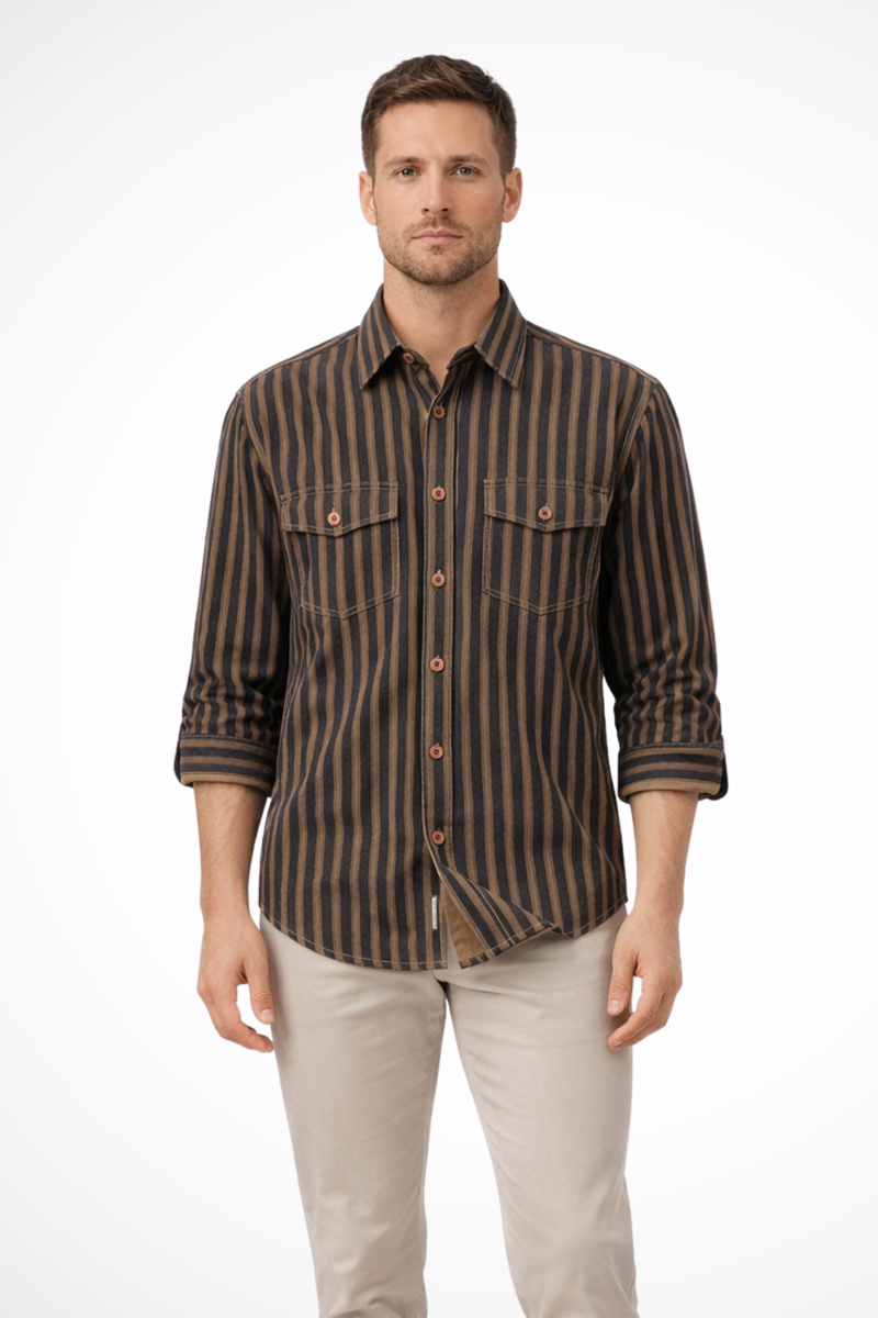 Griffin Men's Striped Blouse - back view