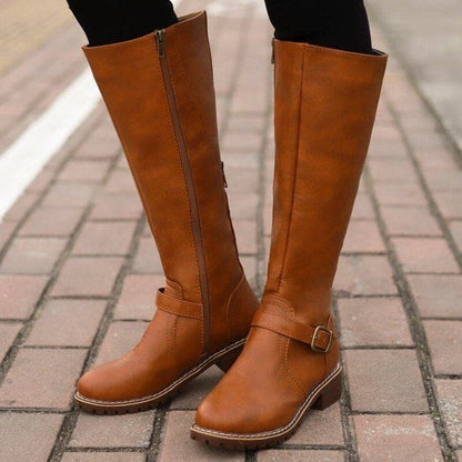 Astrid Women's Knee-high Boots - fabric and finish detail