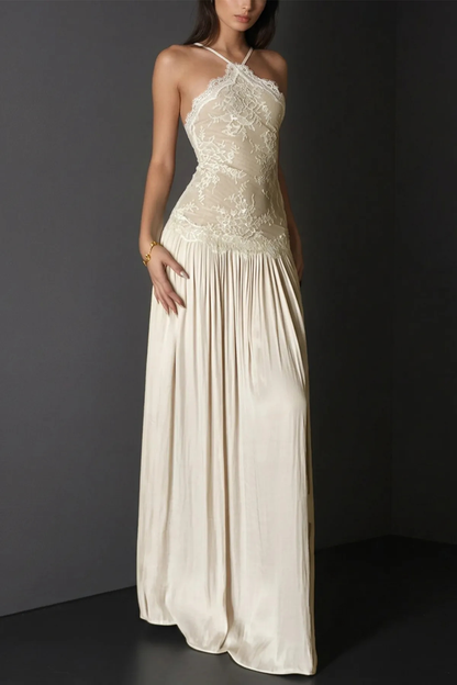 Elsie Women's Pleated Maxi Dress - full-length view