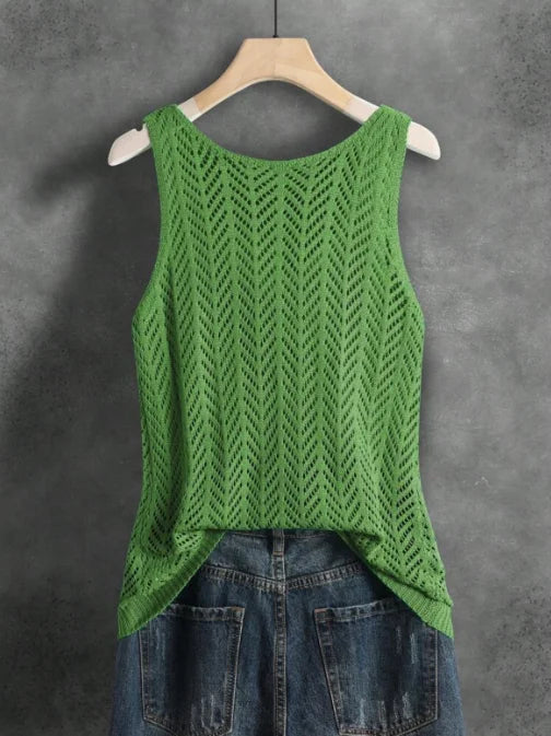 Esme Women's Tank Top - fabric and finish detail