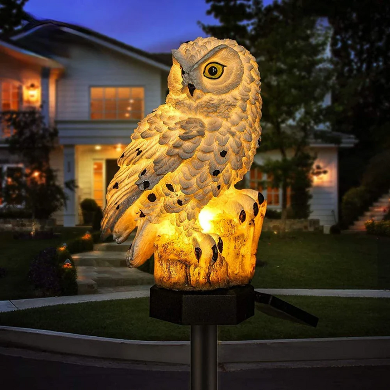 Solar Owl Garden Light | Outdoor Pathway, Stake Lamp