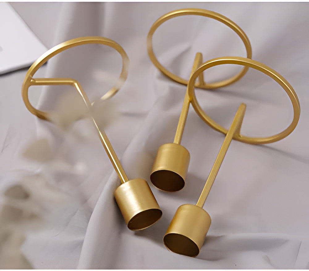 Golden Boho Metal Candle Holder