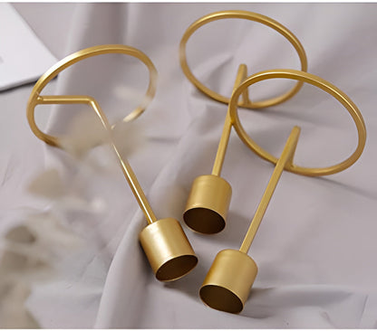 Golden Boho Metal Candle Holder