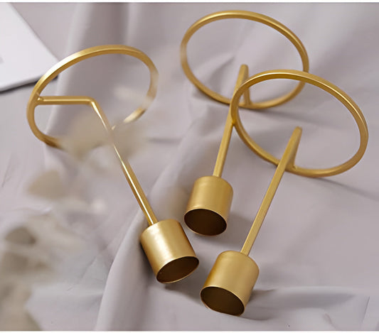 Golden Boho Metal Candle Holder