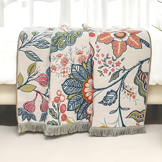 Reversible Cotton Bath Towel | Garden Floral