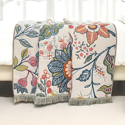 Reversible Cotton Bath Towel | Garden Floral