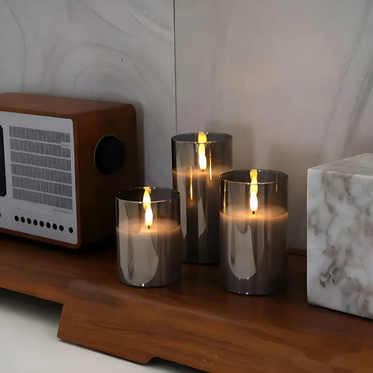 Ethereal 3D Flameless Candle Set | Realistic Flame, Timer & Dimming