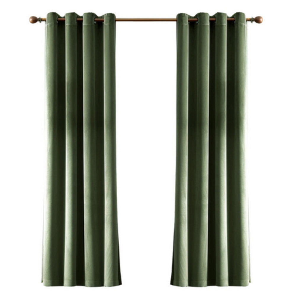 Elegant Soft Velvet Curtain Drapes | Grommet Top, Light-Filtering
