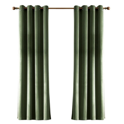 Elegant Soft Velvet Curtain Drapes | Grommet Top, Light-Filtering