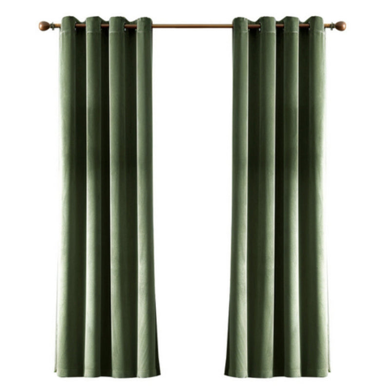 Elegant Soft Velvet Curtain Drapes | Grommet Top, Light-Filtering