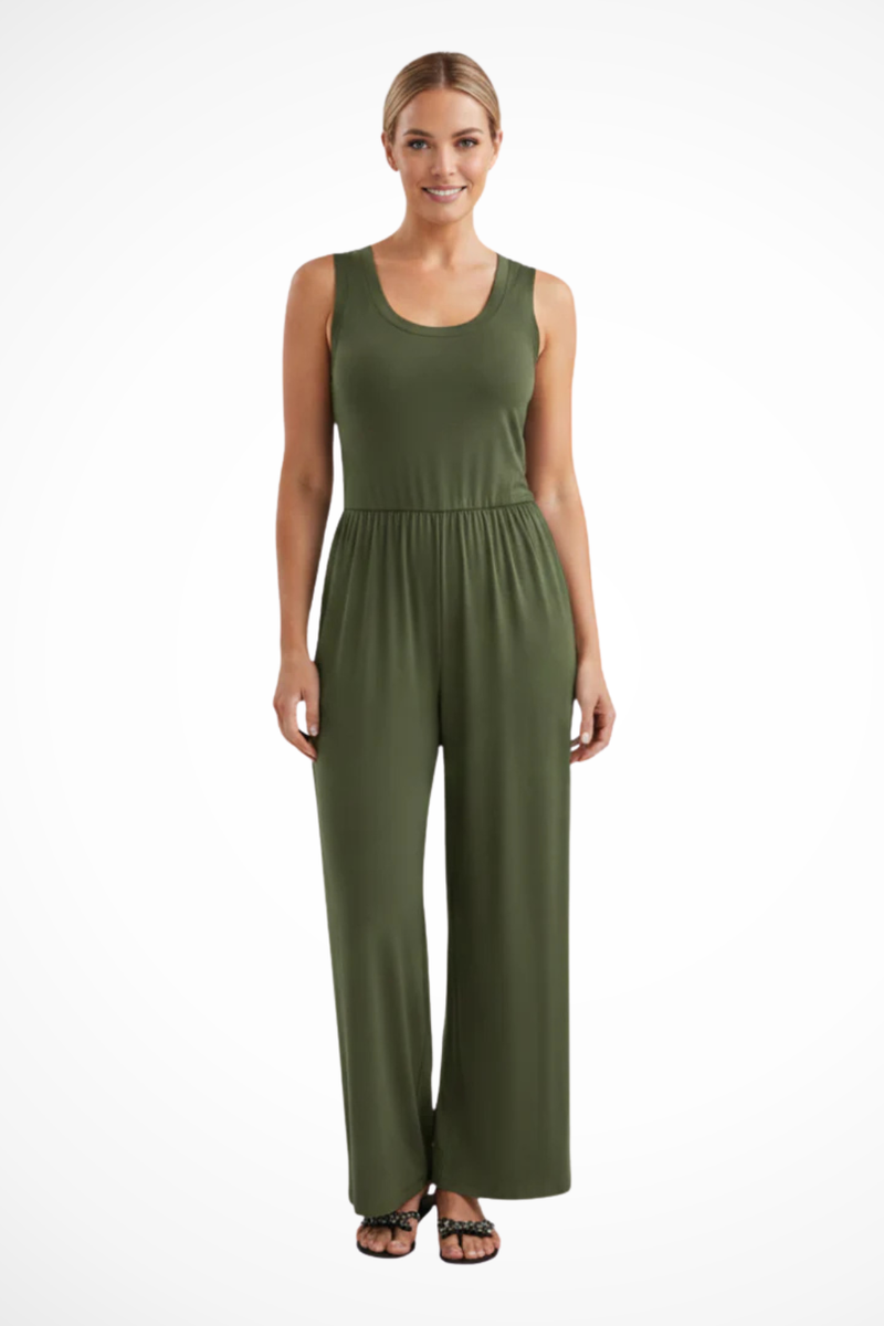 Rowan Women's Wide Leg Jumpsuit - full-length view