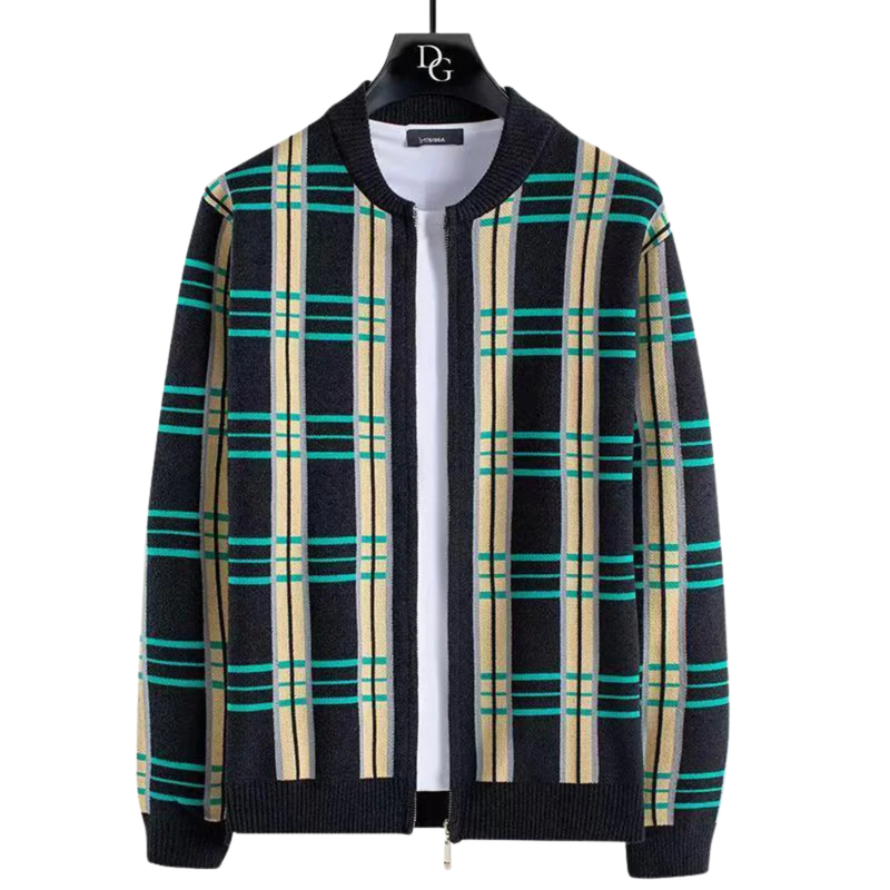Elsie Women's Plaid Cardigan - front view