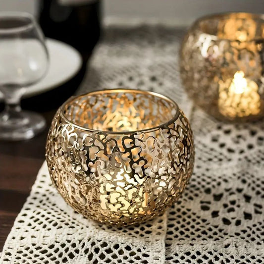 Glow Sphere Geometric Tealight Holder