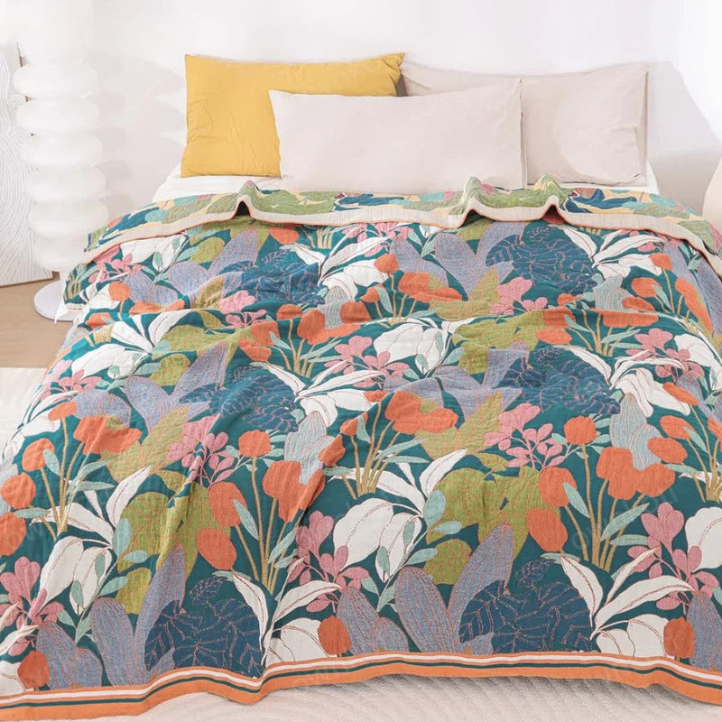 Garden-Inspired Cotton Gauze Blanket | Cotton, Gauze Weave