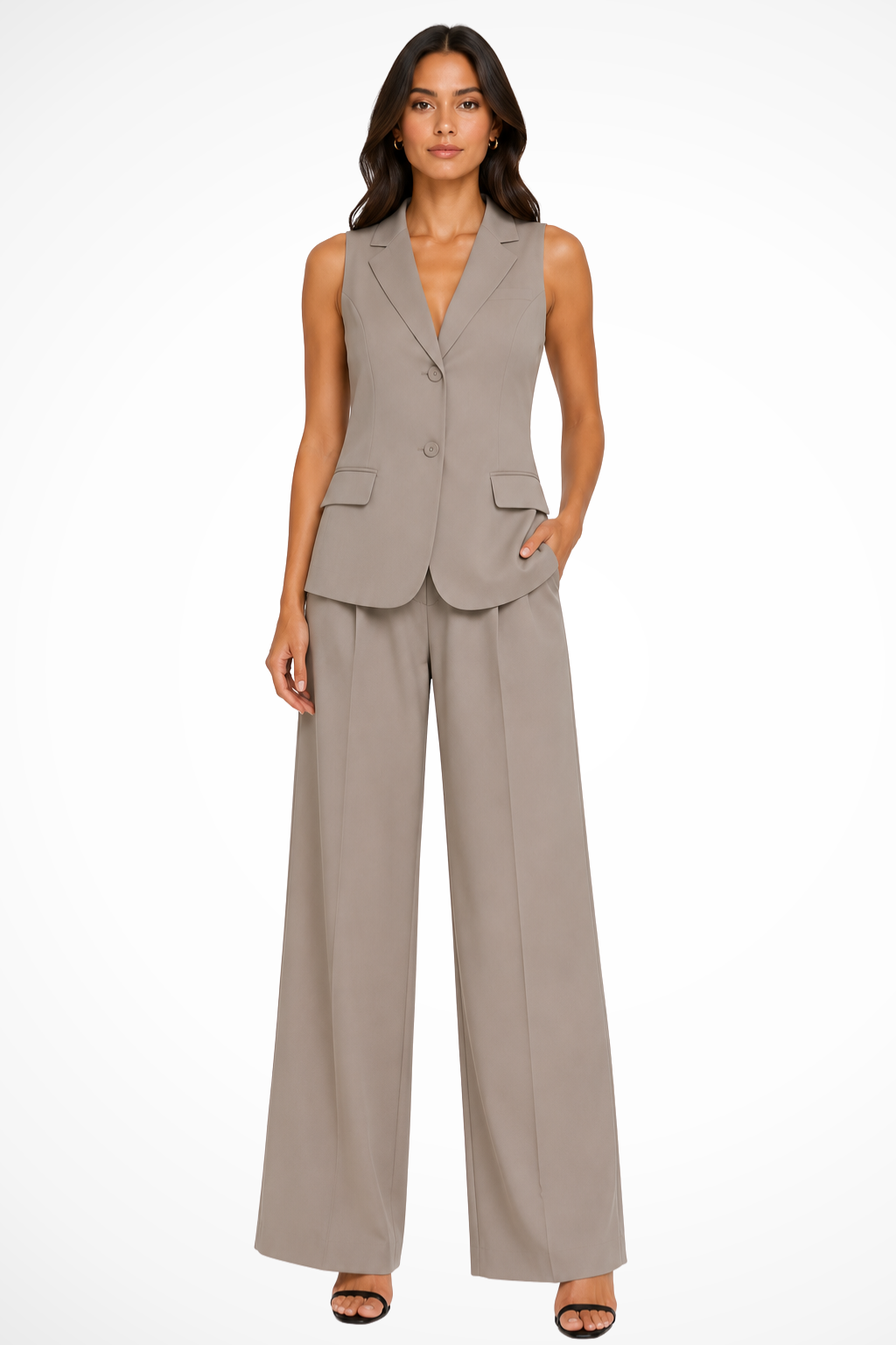 Verity Women's Wide Leg Vest - styled view
