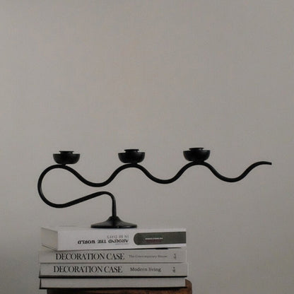Tri Iron Twisted Taper Candle Holder