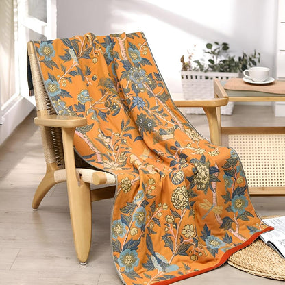 Reversible Cotton Bath Towel | Hibiscus Print