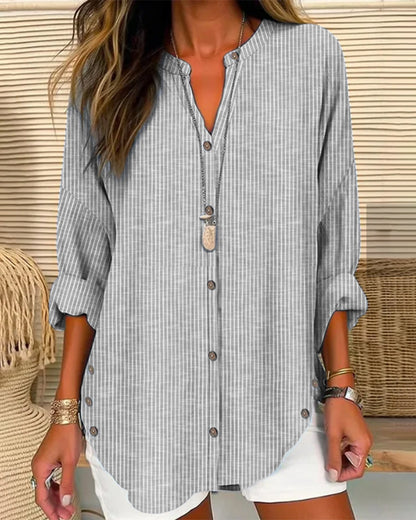 Talia Women's Blouse - fabric and finish detail
