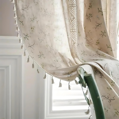 Whimsical Meadow Lace Curtain | Patchwork Lace, Semi-Blackout