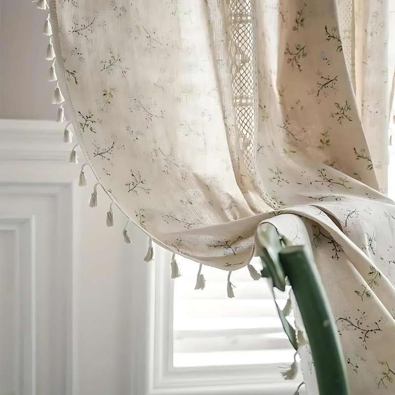 Whimsical Meadow Lace Curtain | Patchwork Lace, Semi-Blackout