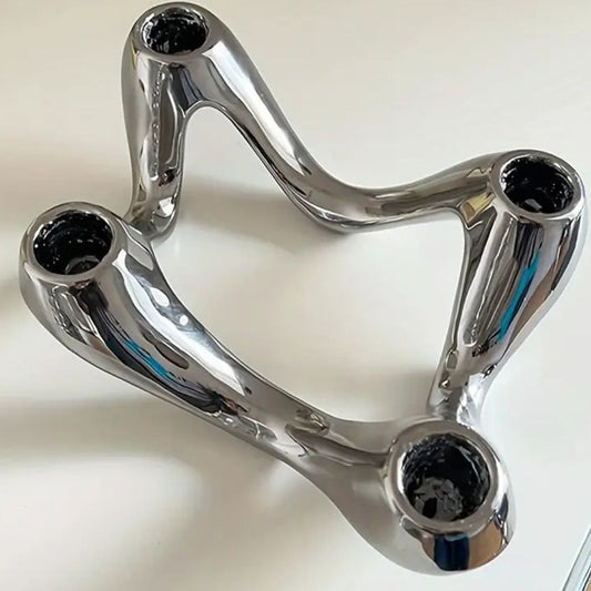 Cosmic Ripple Ceramic Candle Holder