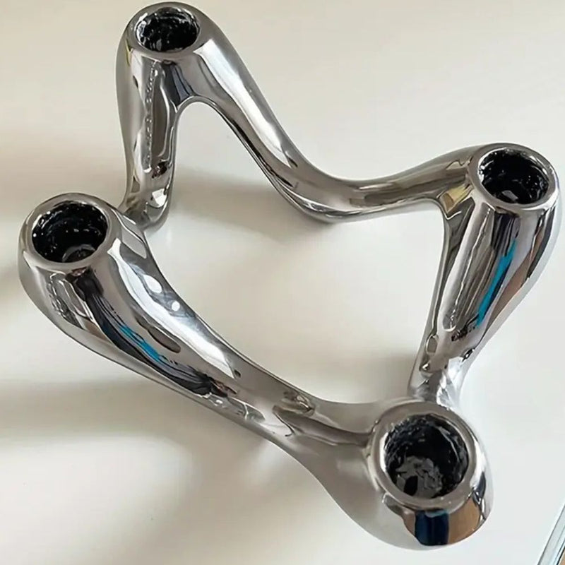 Cosmic Ripple Ceramic Candle Holder