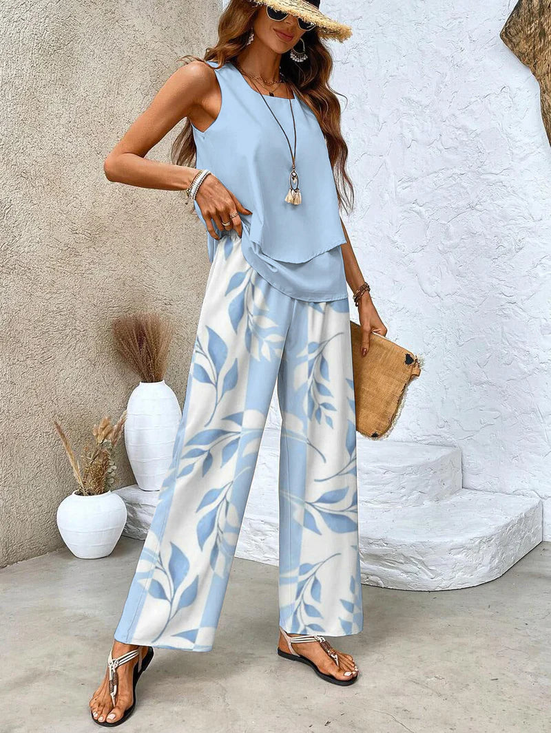 Vera Women's Printed Two-piece Set - shown in use