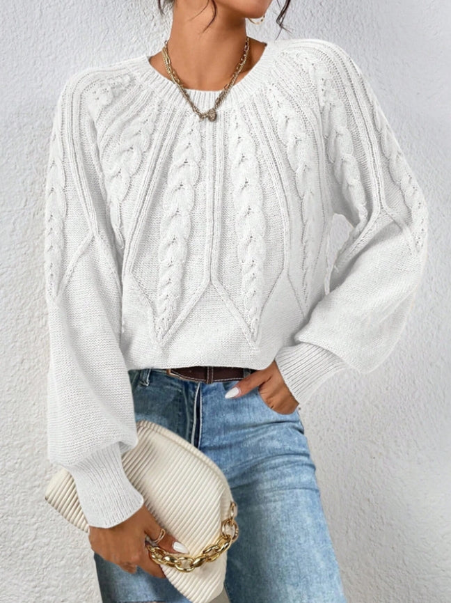 Beatrix Women's Cable Knit Sweater - full-length view