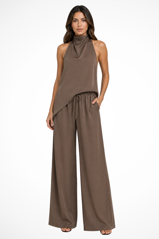 Clara Women's Wide Leg Trousers - styled view